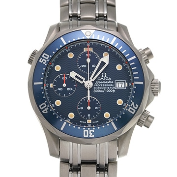 オメガ シーマスター プロフェッショナル 300 クロノグラフ 2298.80 ブルー メンズ 時計 【中古】【wristwatch】