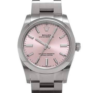 ロレックス オイスターパーペチュアル 34 124200 ピンク ユニセックス 時計 【中古】【wristwatch】