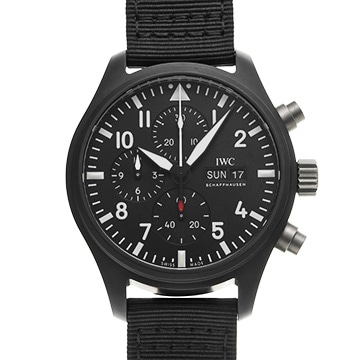 IWC パイロットウォッチ クロノグラフ トップガン IW389101 ブラック メンズ 時計 【中古】【wristwatch】