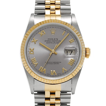 ロレックス デイトジャスト 16233 グレー メンズ 時計 【中古】【wristwatch】