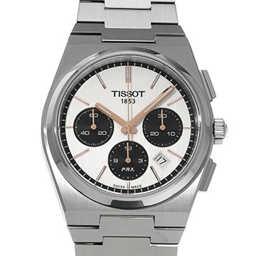 ティソ PRX オートマティック クロノグラフ T137.427.11.011.00 ホワイト メンズ 時計 【中古】【wristwatch】