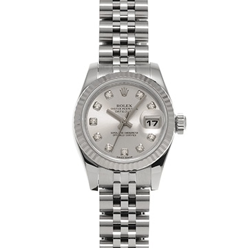ロレックス デイトジャスト 179174G シルバー/ダイヤモンド レディース 時計 【中古】【wristwatch】
