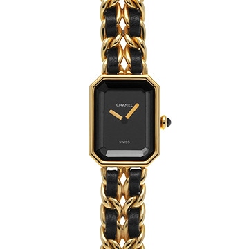 シャネル プルミエール M H0001 ブラック レディース 時計 【中古】【wristwatch】