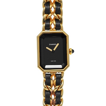 シャネル プルミエール M H0001 ブラック レディース 時計 【中古】【wristwatch】