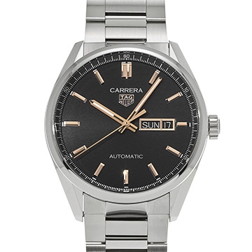 タグ ホイヤー カレラ キャリバー5 デイデイト WBN2013.BA0640 ブラック メンズ 時計 【中古】【wristwatch】