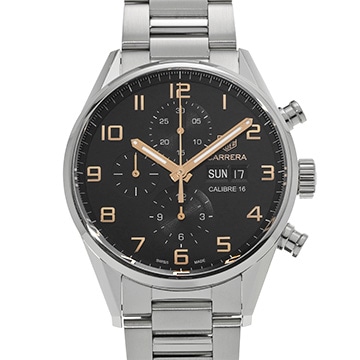 タグ ホイヤー カレラ キャリバー16 クロノグラフ デイデイト CV2A1AB.BA0738 ブラック メンズ 時計 【中古】【wristwatch】