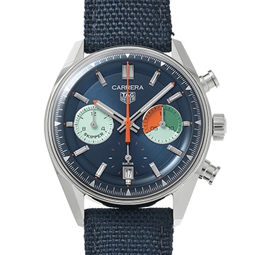 タグ ホイヤー カレラ スキッパー CBS2213.FN6002 ブルー メンズ 時計 【中古】【wristwatch】