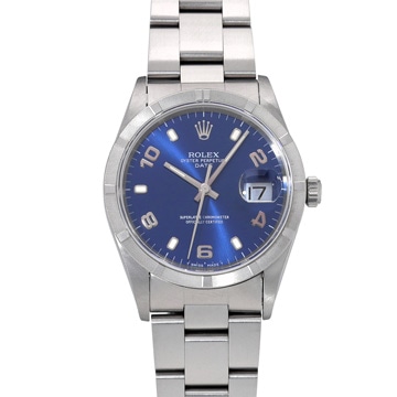 ロレックス オイスターパーペチュアル デイト 15210 ブルー メンズ 時計 【中古】【wristwatch】