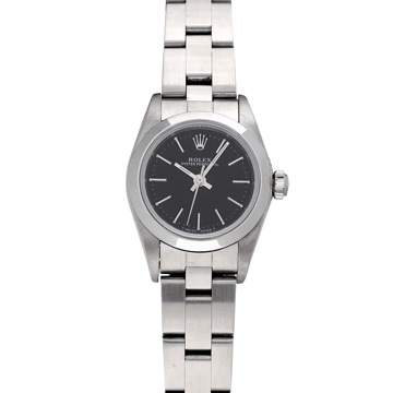 ロレックス オイスターパーペチュアル 76080 ブラック レディース 時計 【中古】【wristwatch】