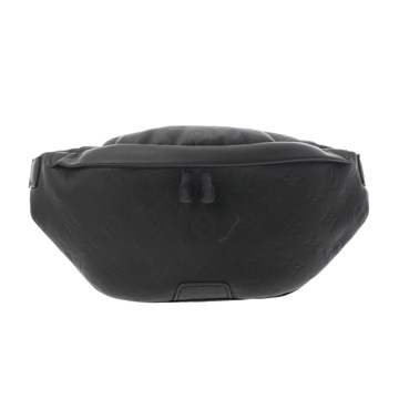 ルイ ヴィトン モノグラムシャドウ ディスカバリー バムバッグ PM ブラック M44388 レザー メンズ バッグ 【中古】【bag】