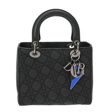 ディオール カナージュ レディ ディオール ミディアム 2WAY ブラック カーフスキン レディース バッグ 【中古】【bag】