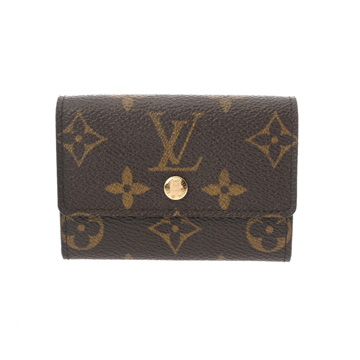 ルイ ヴィトン モノグラム ポルトモネ プラ ブラウン M61930 モノグラムキャンバス ユニセックス 財布 【中古】【purse】