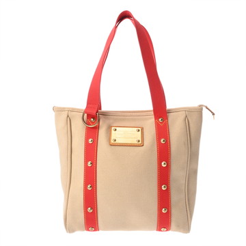 ルイ ヴィトン アンティグア カバ MM ベージュ M40035 キャンバス レディース バッグ 【中古】【bag】