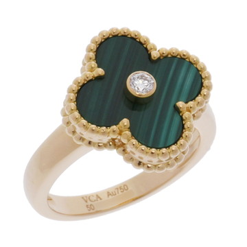 ヴァン クリーフ&アーペル ヴィンテージアルハンブラ リング #50 ゴールド VCARO3QM50 K18イエローゴールド YG レディース ジュエリー 【中古】【jewelry】