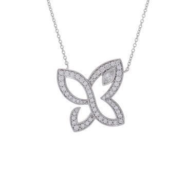 ハリー ウィンストン インフィニット リリークラスター ネックレス シルバー PEDPMQRFILC Pt950プラチナ レディース ジュエリー 【中古】【jewelry】