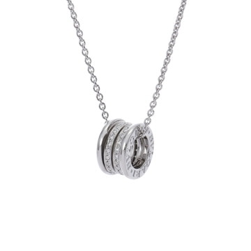 ブルガリ B-ZERO1 ネックレス パヴェ シルバー K18ホワイトゴールド WG レディース ジュエリー 【中古】【jewelry】