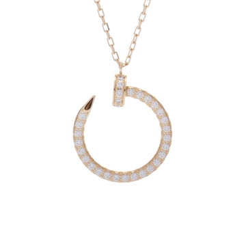 カルティエ ジュストアンクル ネックレス パヴェ ゴールド K18イエローゴールド YG レディース ジュエリー 【中古】【jewelry】