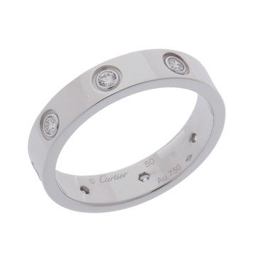 カルティエ ミニラブリング #50 8PD シルバー K18ホワイトゴールド WG レディース ジュエリー 【中古】【jewelry】