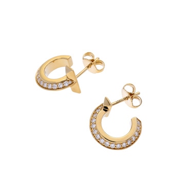 ティファニー Tワン フープ ピアス ゴールド K18イエローゴールド YG レディース ジュエリー 【中古】【jewelry】