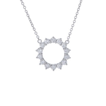 ティファニー オープンサークル ネックレス スモール シルバー Pt950プラチナ レディース ジュエリー 【中古】【jewelry】