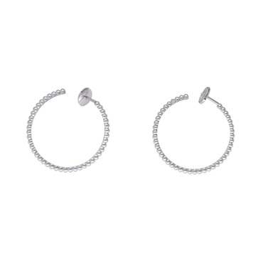 ヴァン クリーフ&アーペル ペルレフープピアス スモール シルバー K18ホワイトゴールド WG レディース ジュエリー 【中古】【jewelry】