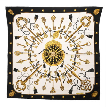 エルメス カレ90 LES CLES THE KYESRARE マルチカラー シルク100％ レディース 【中古】【other】