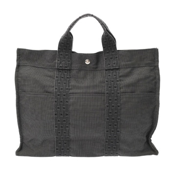 エルメス エールライン トート MM グレー キャンバス ユニセックス バッグ 【中古】【bag】