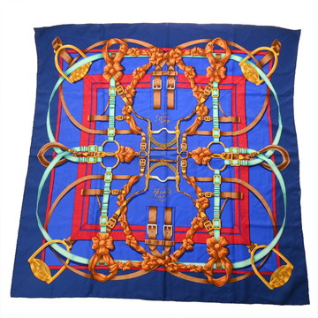 エルメス カレ90 GRAND MANEGE マルチカラー シルク100％ レディース 【中古】【other】