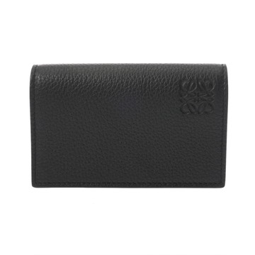 ロエベ ビジネスカードホルダー ブラック C660M97X05 ソフトグレインカーフ ユニセックス 財布 【中古】【purse】