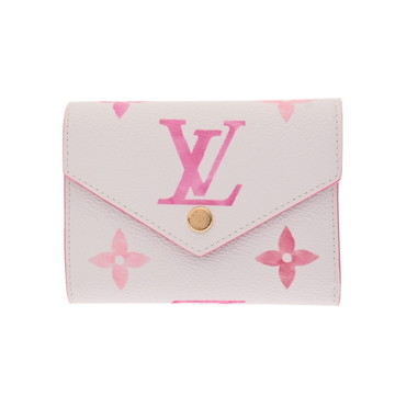 ルイ ヴィトン LVバイザプールモノグラム ポルトフォイユヴィクトリーヌ ホワイト/ピンク M62360 レディース 財布 【中古】【purse】