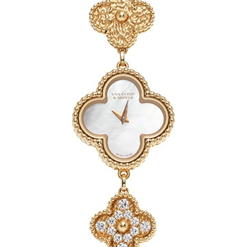 ヴァン クリーフ&アーペル スウィート アルハンブラ ウォッチ VCARO8SG00 ホワイトシェル レディース 時計 【中古】【wristwatch】