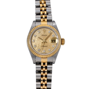ロレックス デイトジャスト 79173G シャンパンコンピュータ/ダイヤモンド レディース 時計 【中古】【wristwatch】