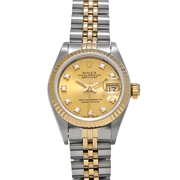 ロレックス デイトジャスト 69173G シャンパン/ダイヤモンド レディース 時計 【中古】【wristwatch】