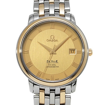 オメガ デ・ヴィル プレステージ コーアクシャル 4374.11 シャンパン メンズ 時計 【中古】【wristwatch】