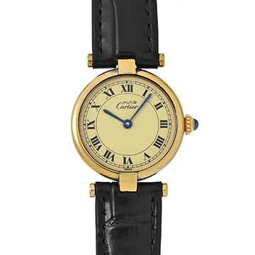 カルティエ マスト ヴァンドーム ヴェルメイユ 590004 アイボリー レディース 時計 【中古】【wristwatch】