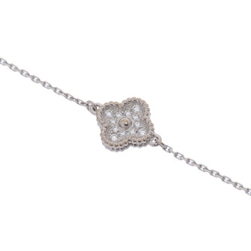 ヴァン クリーフ&アーペル スウィートアルハンブラ ブレスレット シルバー K18ホワイトゴールド WG レディース ジュエリー 【中古】【jewelry】