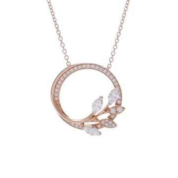 ティファニー ビクトリア ヴァインサークル ネックレス ゴールド K18ピンクゴールド PG レディース ジュエリー 【中古】【jewelry】