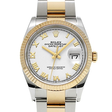 ロレックス デイトジャスト 36 126233 ホワイト メンズ 時計 【中古】【wristwatch】