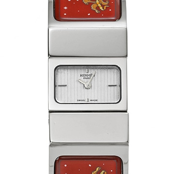 エルメス ロケ LO1.210 シルバー レディース 時計 【中古】【wristwatch】