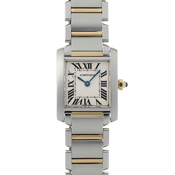 カルティエ タンク フランセーズ SM W51007Q4 シルバー レディース 時計 【中古】【wristwatch】