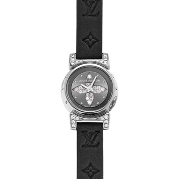 ルイ ヴィトン タンブール ビジュ ノワール Q151K グレー/ダイヤモンド レディース 時計 【中古】【wristwatch】