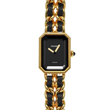 シャネル プルミエール M H0001 ブラック レディース 時計 【中古】【wristwatch】