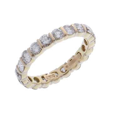 ハリー ウィンストン バーセット ラウンドカット エタニティリング ゴールド K18イエローゴールド YG レディース ジュエリー 【中古】【jewelry】