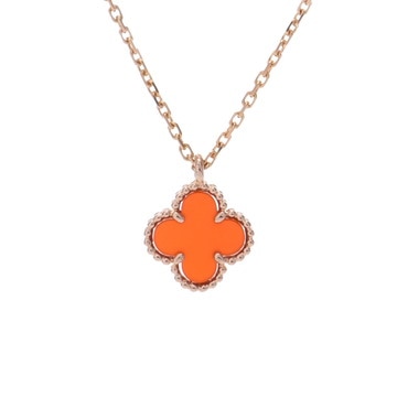 ヴァン クリーフ&アーペル スウィートアルハンブラ ネックレス ゴールド K18ピンクゴールド PG レディース ジュエリー 【中古】【jewelry】