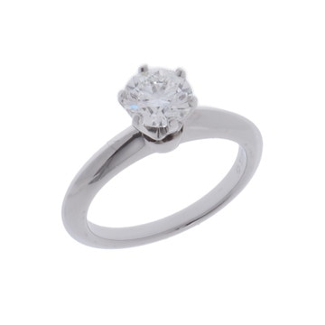 タサキ ソリティア リング 0.88ct シルバー Pt900プラチナ レディース ジュエリー 【中古】【jewelry】