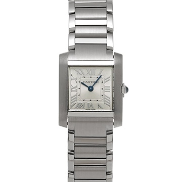 カルティエ タンクフランセーズ SM　 WSTA0065 シルバー レディース 時計 【中古】【wristwatch】