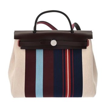 エルメス エールバッグ ジップ PM エクリュ/ベージュ/ルージュセリエ トワルアッシュプリュム/バッシュハンター レディース バッグ 【中古】【bag】