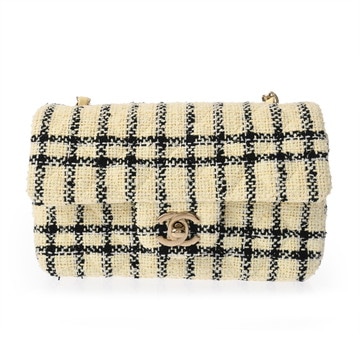 シャネル ミニ クラシック ハンドバッグ 20cm マルチカラー A69900 ツイード レディース バッグ 【中古】【bag】