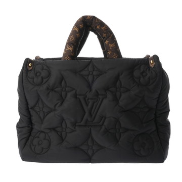 ルイ ヴィトン LVピロー オンザゴー MM ブラック/ブラウン M21069 リサイクルナイロン レディース バッグ 【中古】【bag】