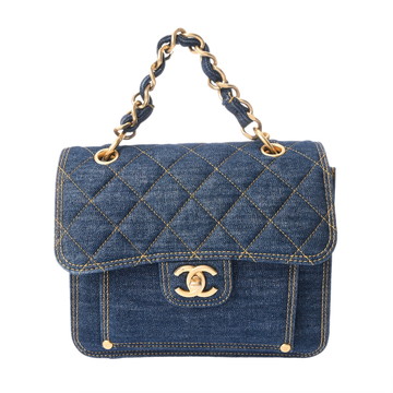 シャネル チェーンショルダー ブルー AS3932 デニム レディース バッグ 【中古】【bag】